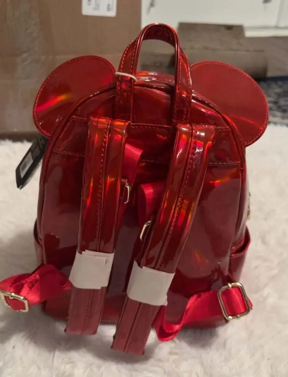 Loungefly‎ Disney Mickey Mouse Red Slick Mini Backpack
